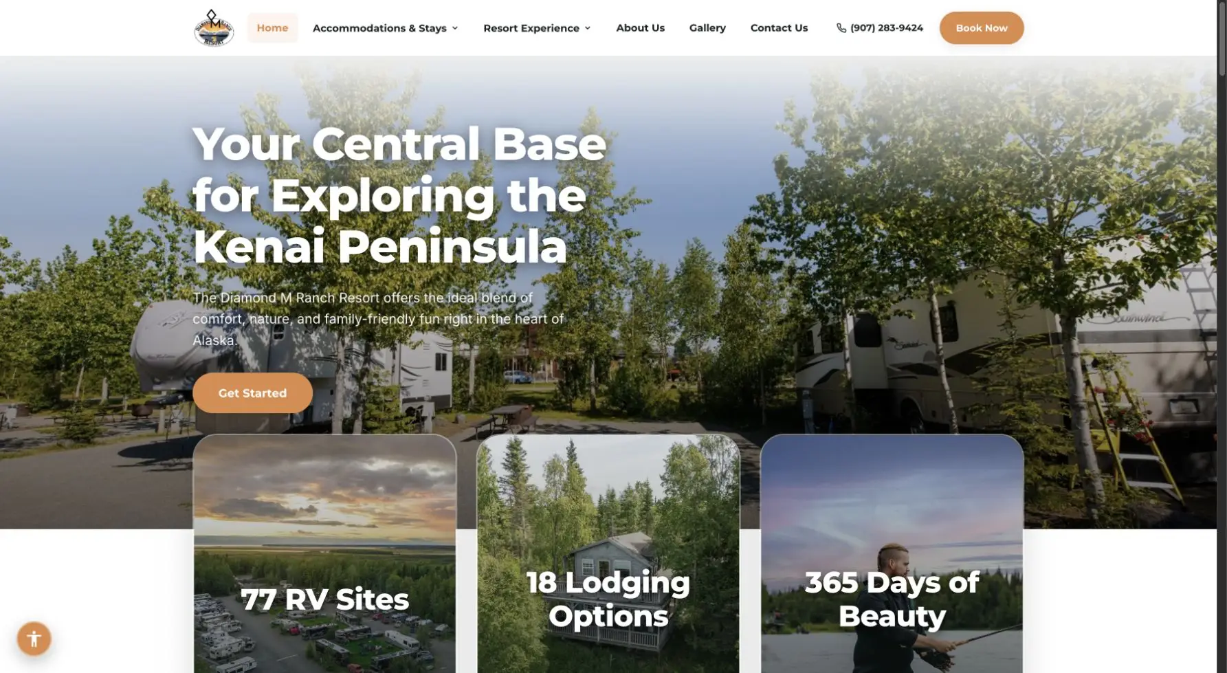 Desktop screenshot of Diamond M Ranch on diamondmranchresort.com