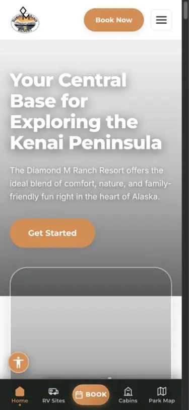 Mobile screenshot of Diamond M Ranch on diamondmranchresort.com