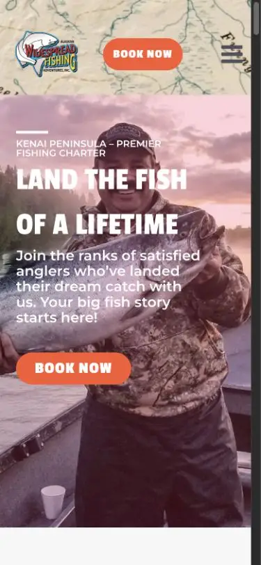 Mobile screenshot of Alaskan Widespread Fishing Adventures on fishws.com