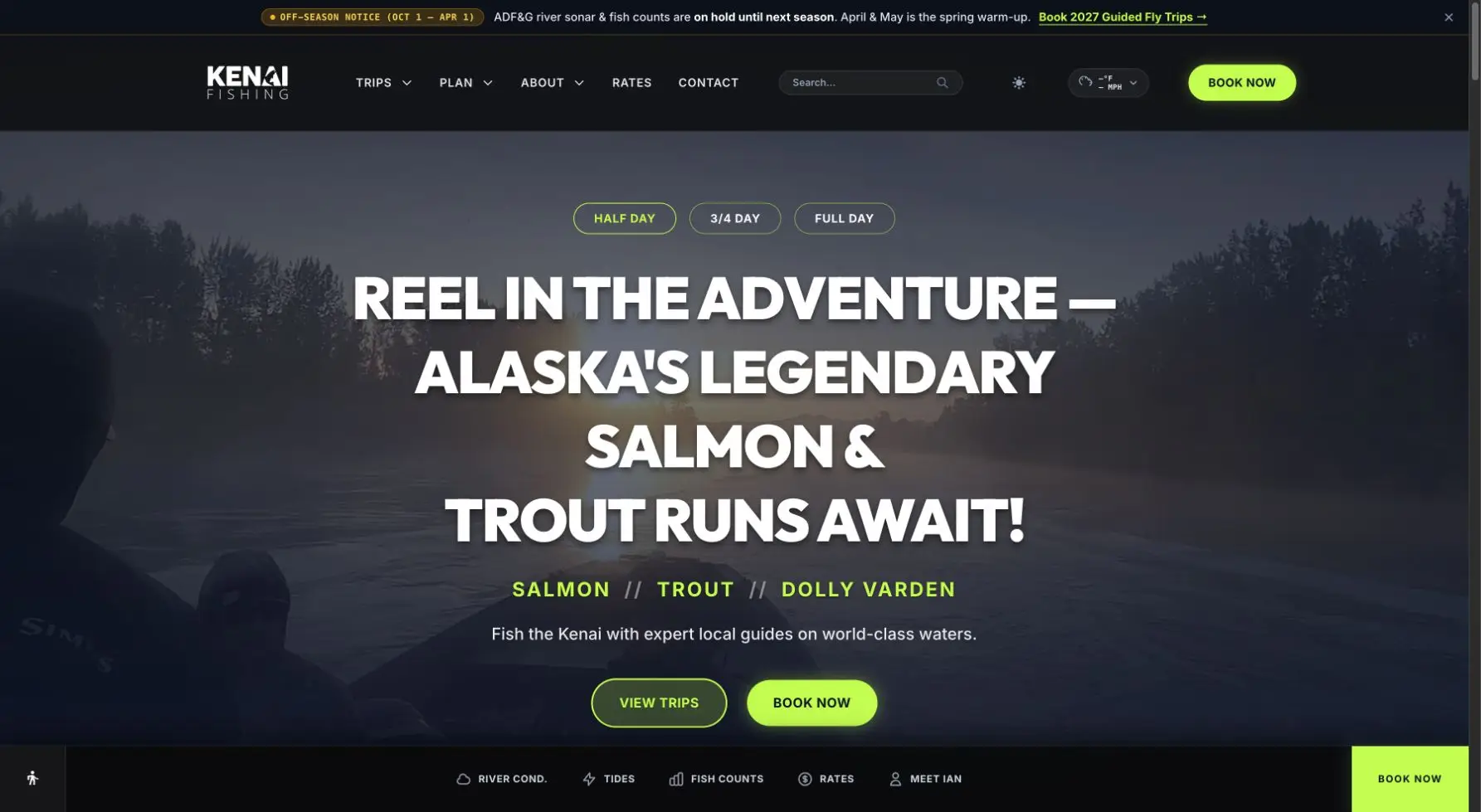 Desktop screenshot of Kenai Fly Fish on kenaiflyfish.com