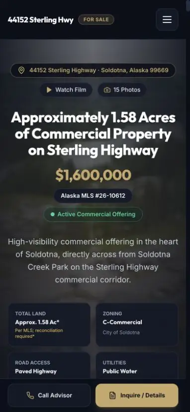 Mobile screenshot of 44152 Sterling Highway on 44152sterlinghighway.com